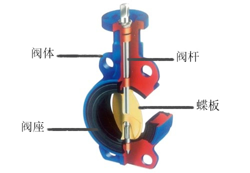 中線(xiàn)蝶閥結(jié)構(gòu)圖片